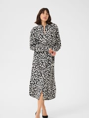 Kaffe KAalice Maxi Length Belted Shirt Dress - Image 1 of 5