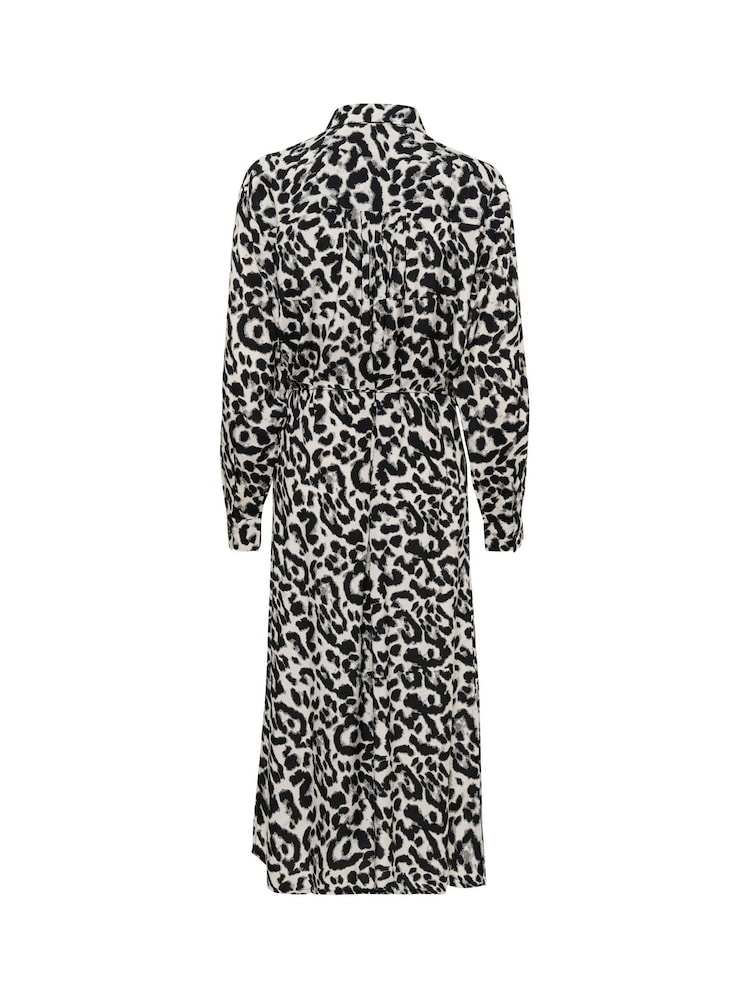 Kaffe KAalice Maxi Length Belted Shirt Dress - Image 5 of 5