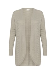 Kaffe Grey KAemria Long Open Front Cardigan - Image 6 of 6