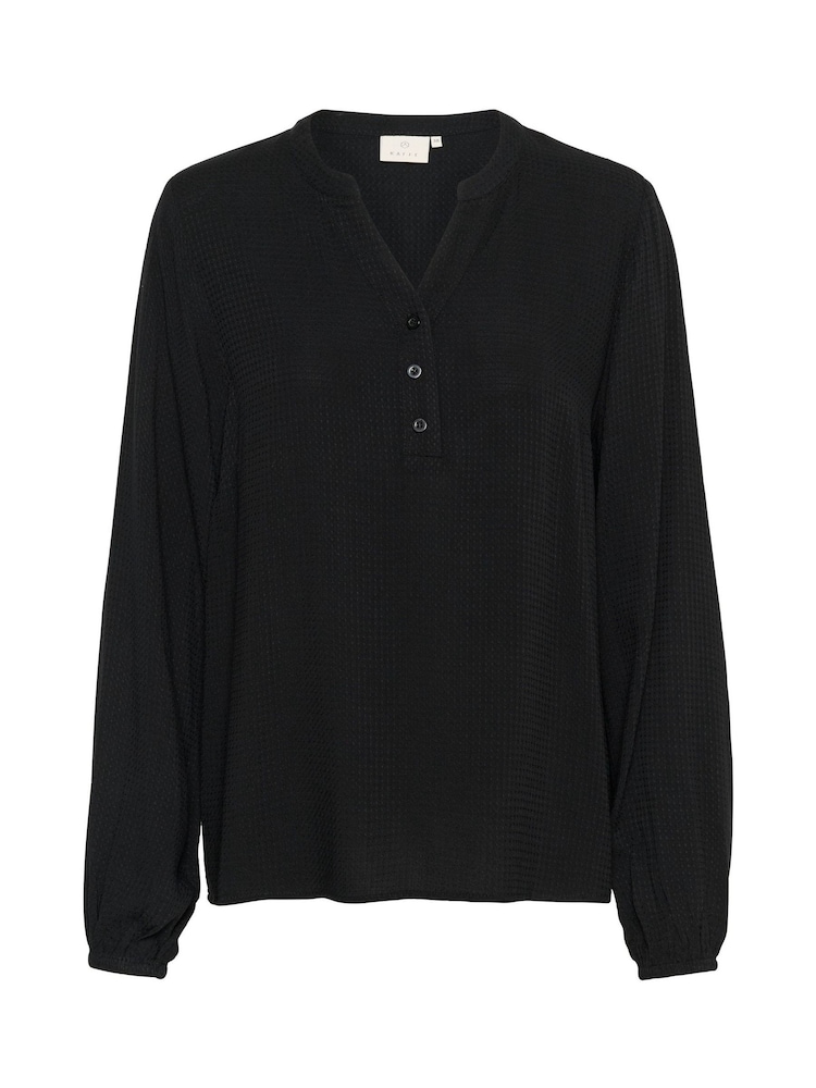 Kaffe KAmathilde Notch Neck Long Sleeve Blouse - Image 4 of 5