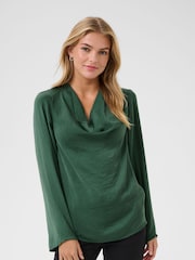 Kaffe KAariel Cowl Neck Long Sleeve Blouse - Image 1 of 5