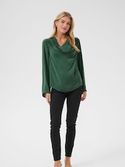 Kaffe KAariel Cowl Neck Long Sleeve Blouse - Image 2 of 5