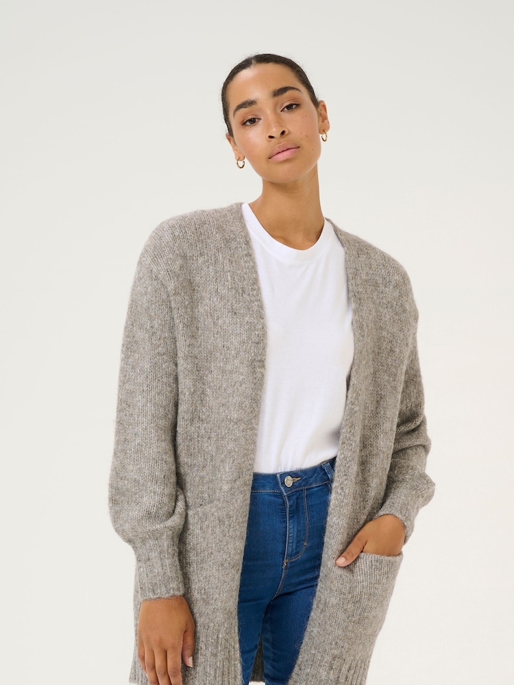 Kaffe Loose Fit KAtrina Open Front Cardigan - Image 1 of 6