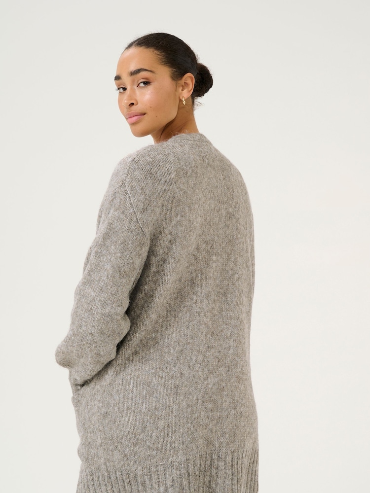Kaffe Loose Fit KAtrina Open Front Cardigan - Image 2 of 6