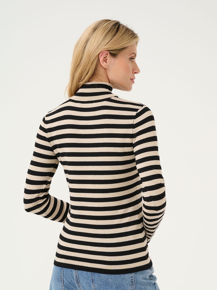 Kaffe KAlizza Rollneck Slim Fit Pullover Black Jumper - Image 2 of 6