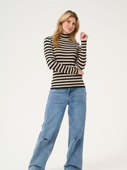 Kaffe KAlizza Rollneck Slim Fit Pullover Black Jumper - Image 3 of 6