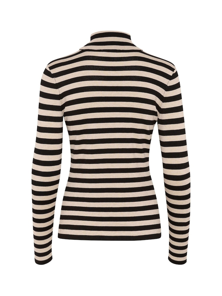 Kaffe KAlizza Rollneck Slim Fit Pullover Black Jumper - Image 6 of 6