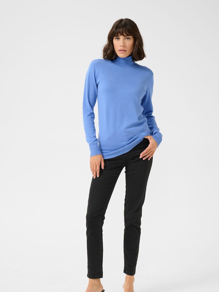Kaffe Astrid Long Sleeve Regular Fit Roll Neck Jumper - Image 2 of 5