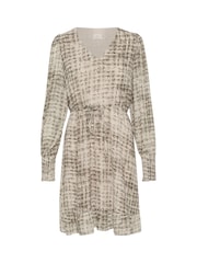 Kaffe Grey KAtrinike V-Neck Long Sleeve Dress - Image 3 of 4