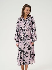 Kaffe KAvictoria Long Sleeve Black Shirt Dress - Image 1 of 4