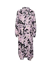 Kaffe KAvictoria Long Sleeve Black Shirt Dress - Image 3 of 4