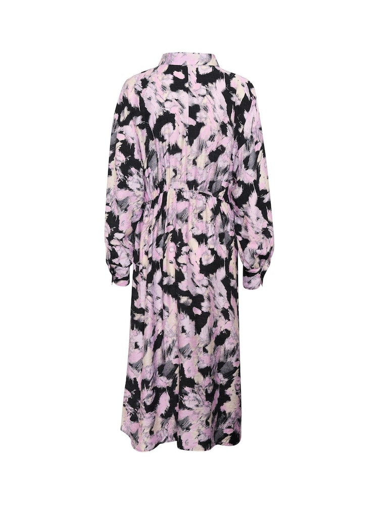 Kaffe KAvictoria Long Sleeve Black Shirt Dress - Image 4 of 4