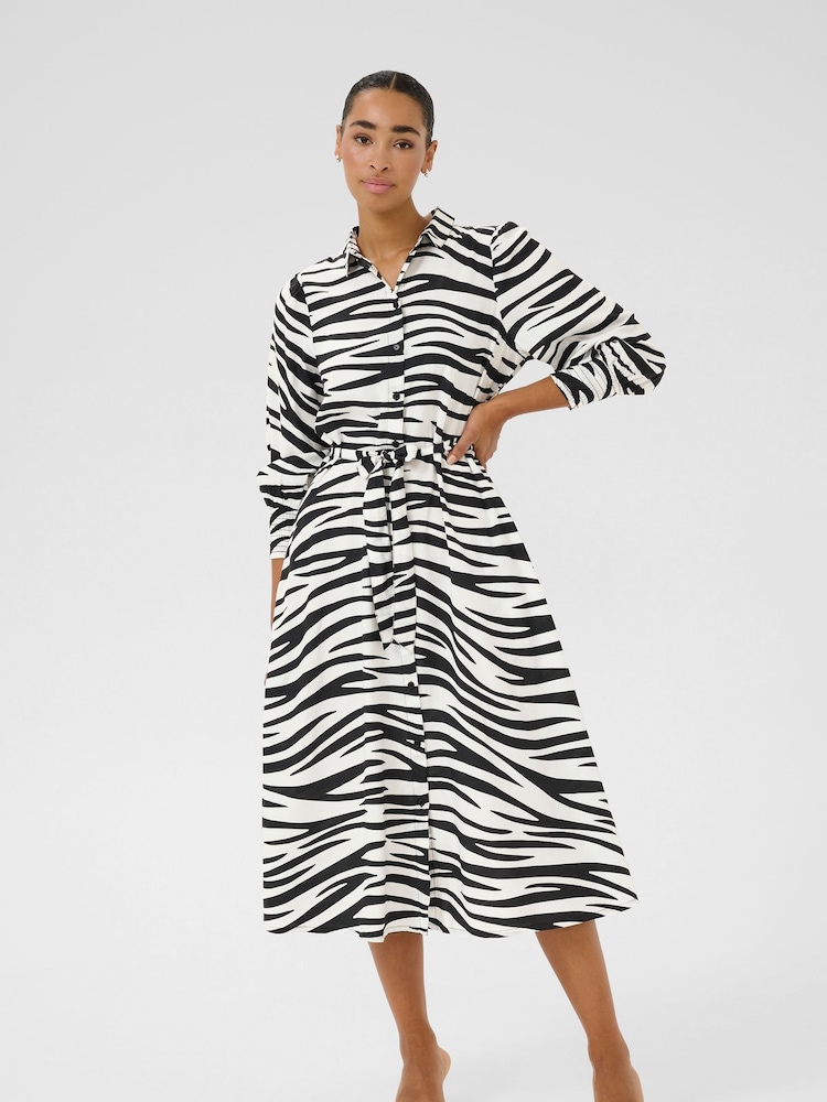 Kaffe KAemine 3/4 Sleeve Pocket Shirt Dress - Image 1 of 5