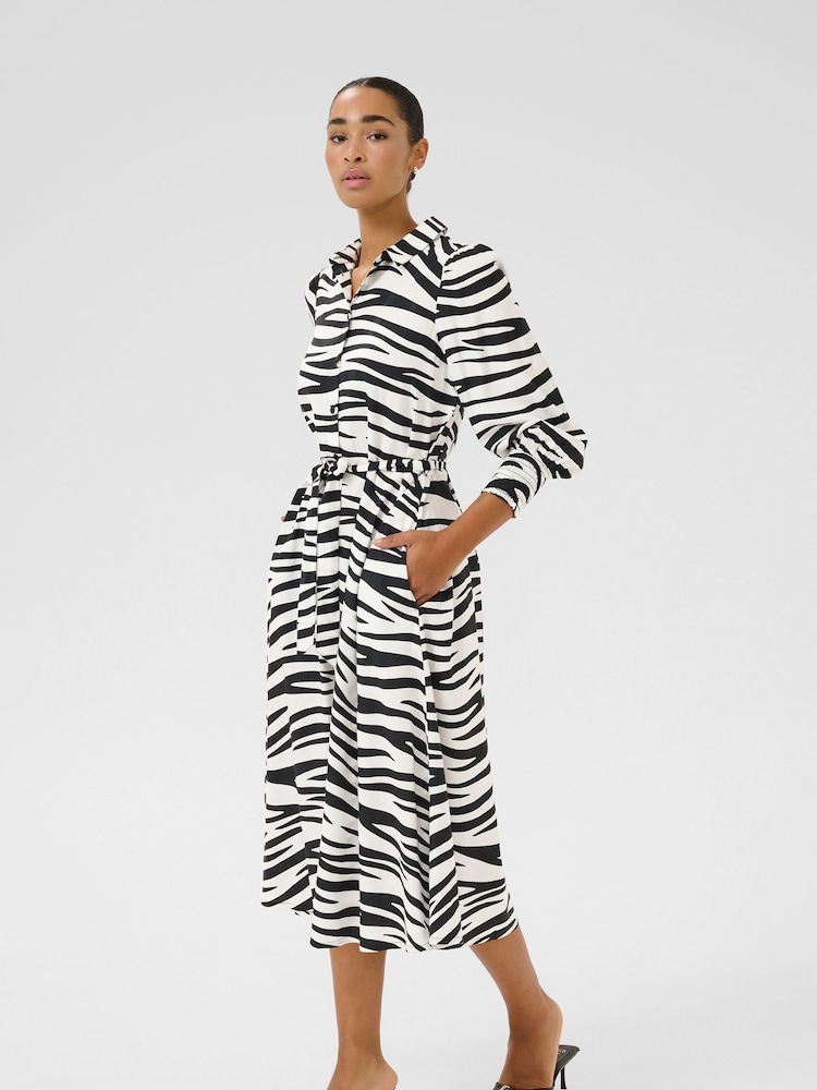 Kaffe KAemine 3/4 Sleeve Pocket Shirt Dress - Image 2 of 5
