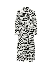 Kaffe KAemine 3/4 Sleeve Pocket Shirt Dress - Image 4 of 5
