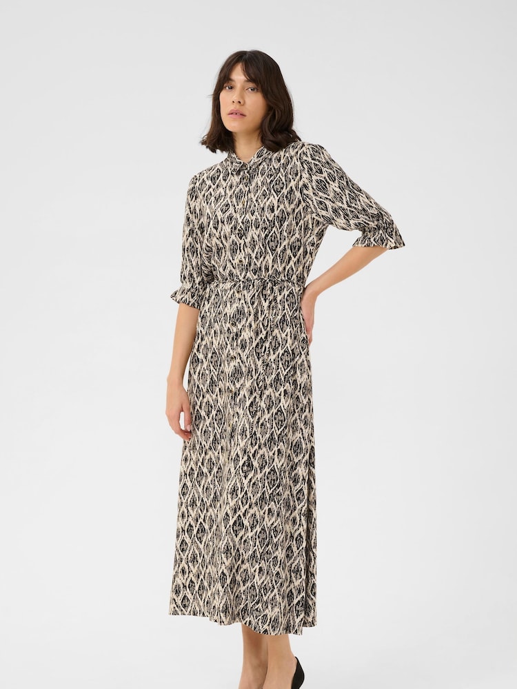Kaffe KAveronica Buttons Collar Maxi Dress - Image 1 of 4