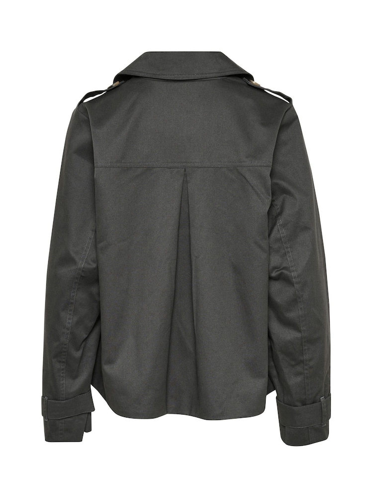 Kaffe Grey KApatricia Double Breasted Jacket - Image 6 of 6