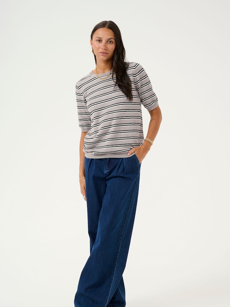 Kaffe Lizza Striped Knit Top - Image 3 of 6