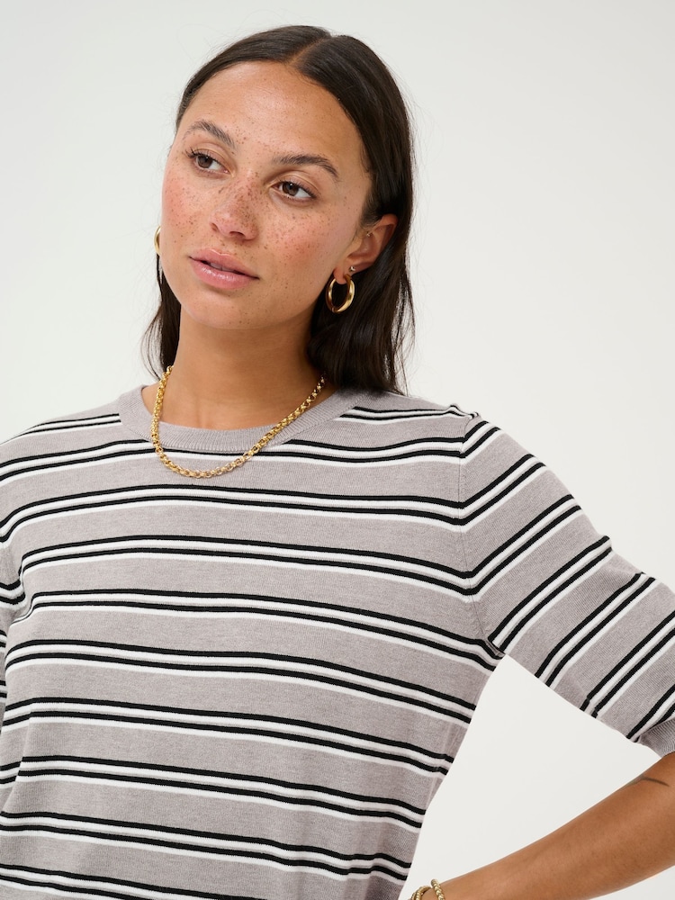 Kaffe Lizza Striped Knit Top - Image 4 of 6