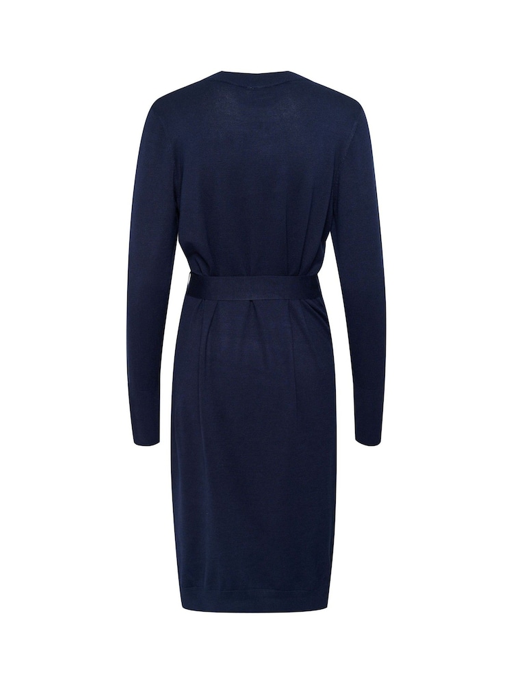 Kaffe KAlizza Belted Knee Length Knit Dress - Image 5 of 5