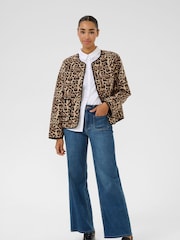 Kaffe KAvalia Open Front Round Neck 100% Cotton Jacket - Image 2 of 4