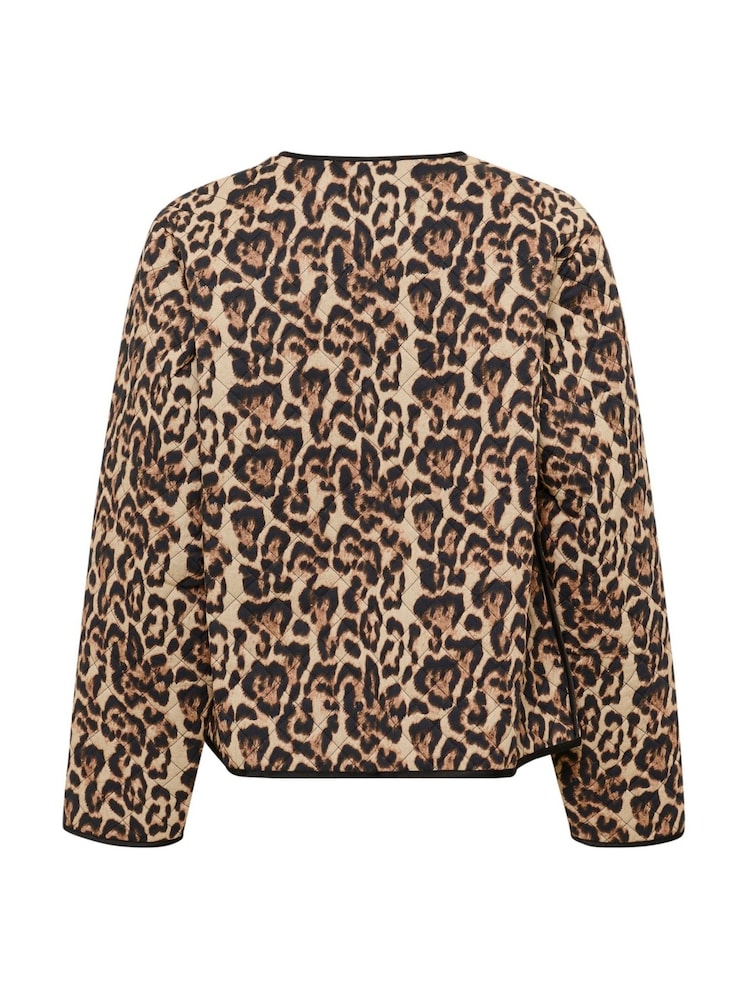 Kaffe KAvalia Open Front Round Neck 100% Cotton Jacket - Image 4 of 4