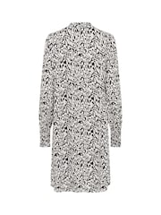 Kaffe Loose Fit KAmathilde V-Notch Neck Black Dress - Image 4 of 4