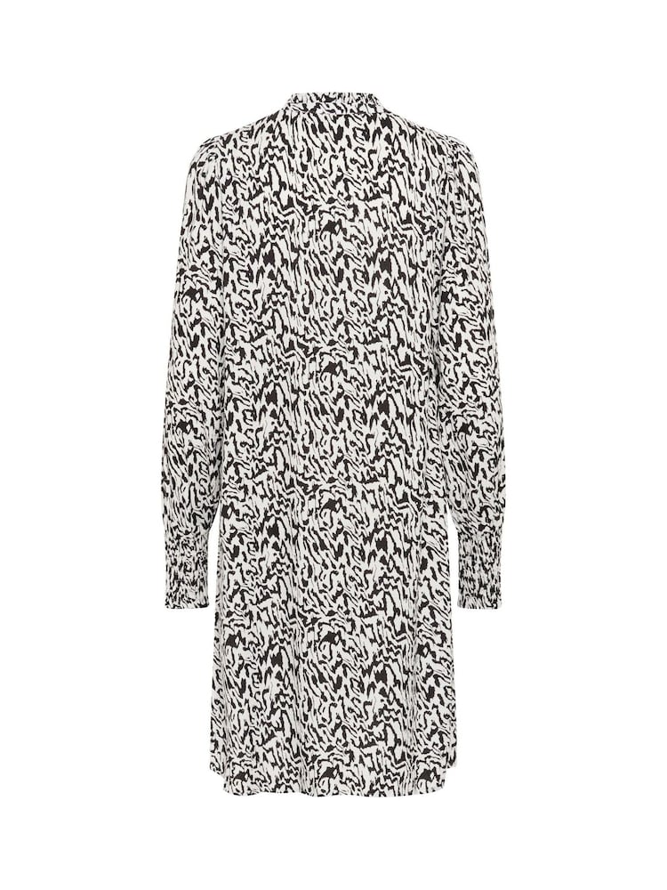 Kaffe Loose Fit KAmathilde V-Notch Neck Black Dress - Image 4 of 4