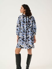 Kaffe KAvictoria V-Neck Puff Sleeve Black Tunic - Image 3 of 6