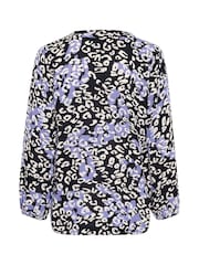 Kaffe KAjanne V-Notch Neck 3/4 Sleeve Blouse - Image 5 of 5