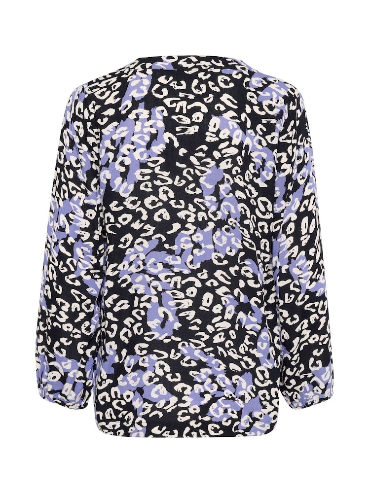 Kaffe KAjanne V-Notch Neck 3/4 Sleeve Blouse - Image 5 of 5