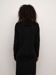 Kaffe KAjuno V-Neck Knee Length Knit Natural Dress - Image 2 of 6