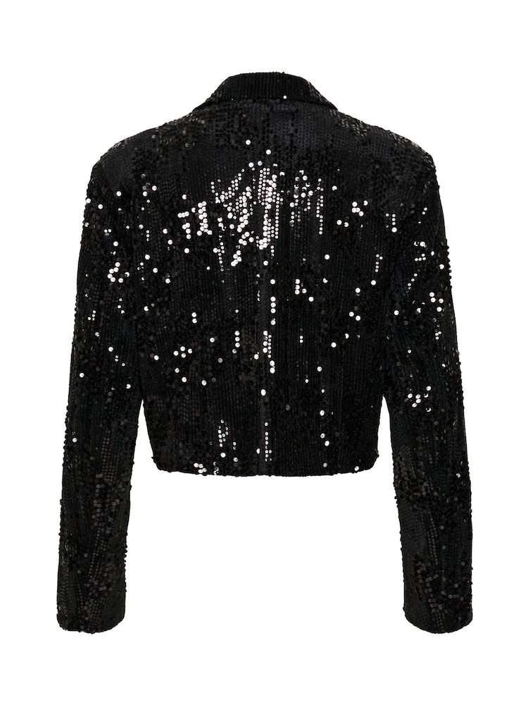 Kaffe Kanicole Sequined Black Blazer - Image 6 of 6