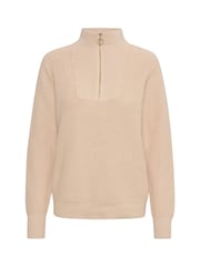 Kaffe Lioa Half Zip Knitted Pullover White Jumper - Image 4 of 5