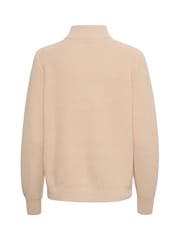 Kaffe Lioa Half Zip Knitted Pullover White Jumper - Image 5 of 5