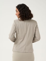 Kaffe Regular Fit Grey KAjenny Notch Lapel Blazer - Image 2 of 6
