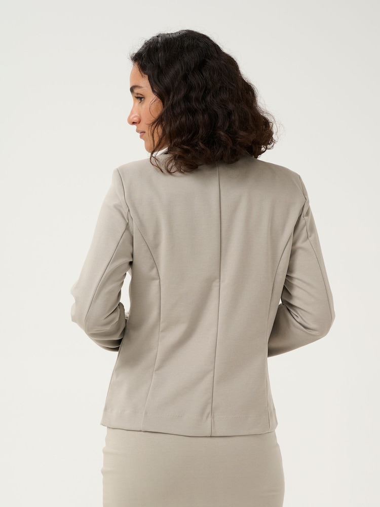 Kaffe Regular Fit Grey KAjenny Notch Lapel Blazer - Image 2 of 6