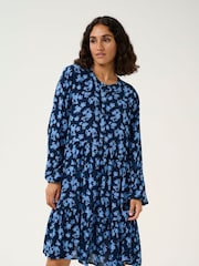 Kaffe Kaevity Long Sleeves Round Neck Dress - Image 1 of 4