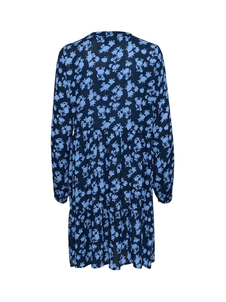 Kaffe Kaevity Long Sleeves Round Neck Dress - Image 4 of 4