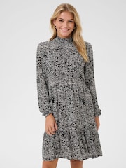 Kaffe KAriani Long Sleeve Above Knee Black Dress - Image 1 of 6