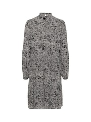 Kaffe KAriani Long Sleeve Above Knee Black Dress - Image 6 of 6
