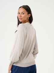 Kaffe Lizza Crew Neck Button Cuff Pullover Blouses - Image 2 of 6