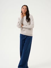 Kaffe Lizza Crew Neck Button Cuff Pullover Blouses - Image 3 of 6