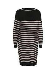 Kaffe KAjuno V-Neck Knee Length Knit Natural Dress - Image 6 of 6
