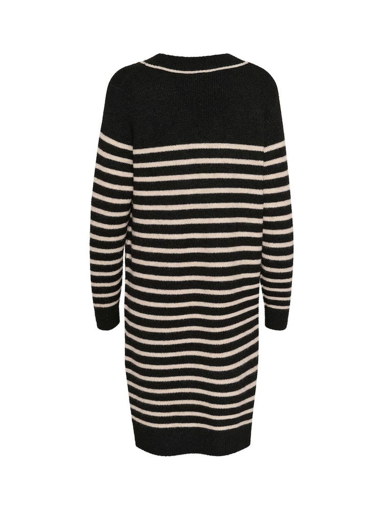 Kaffe KAjuno V-Neck Knee Length Knit Natural Dress - Image 6 of 6
