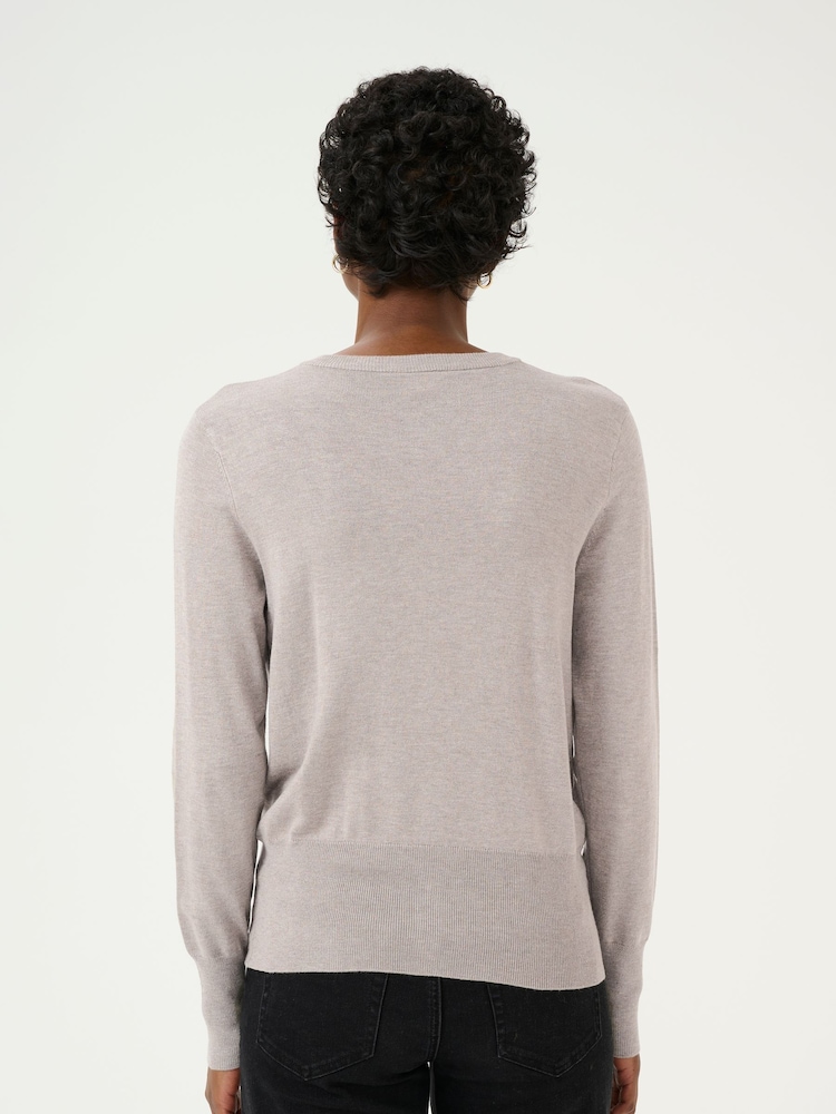 Kaffe KAlizza Round Neck Button Cardigan - Image 2 of 6 Kaffe KAlizza Round Neck Button Cardigan - Image 2 of 6