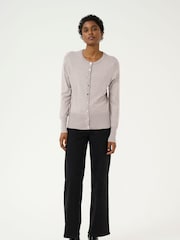 Kaffe KAlizza Round Neck Button Cardigan - Image 3 of 6