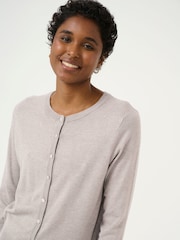 Kaffe KAlizza Round Neck Button Cardigan - Image 4 of 6