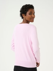 Kaffe Lizza V-Neck Buttoned Cuffs Jumper - Image 2 of 6