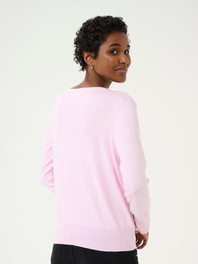 Kaffe Lizza V-Neck Buttoned Cuffs Jumper - Image 2 of 6